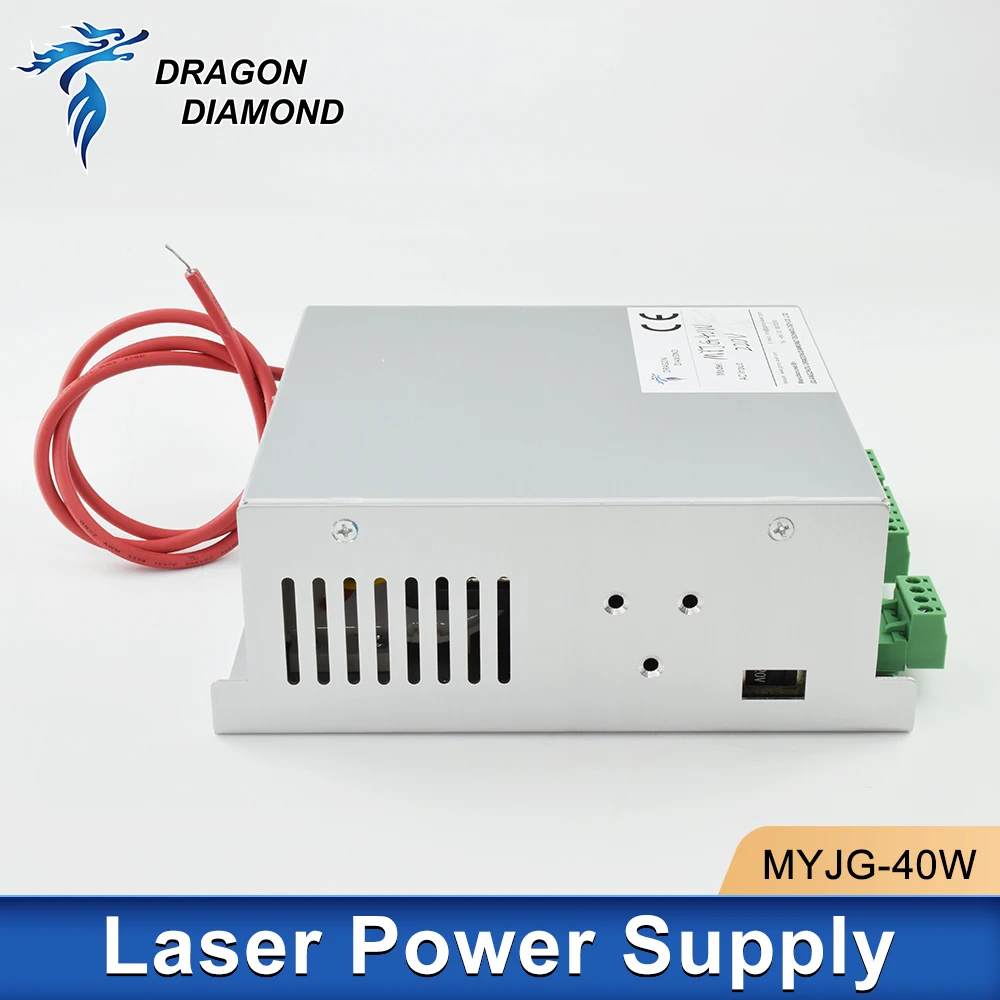 Fonte de alimentação do laser para a máquina de corte da gravura do tubo, série K40, 40W, CO2, MYJG-40, 110V, 220V