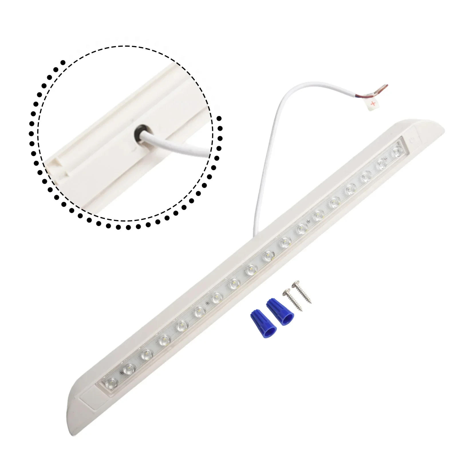 12V/24V LED Awning Porch Light Hot Sale White Waterproof Long Strip Lamp Caravan Motorhome Boat Trailer Exterior Lamp Parts