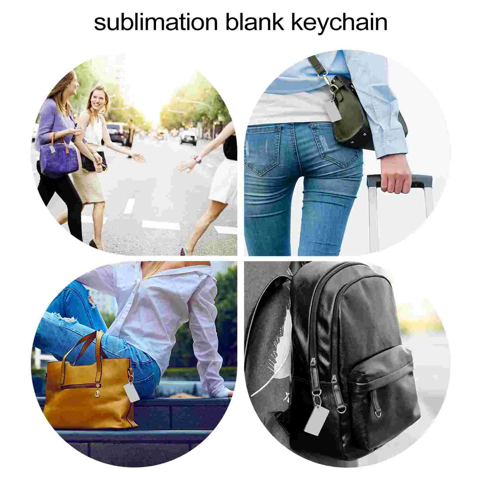 20 Pcs Heat Transfer Key Chain Sublimation Articles Blank Object Blanks Tags Keychain Pendant DIY