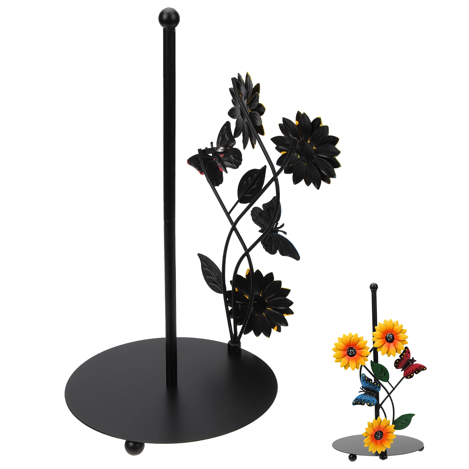 

Iron Paper Towel Holder Kitchen Stand Towels Holders Farmhouse Storage Standing Racks