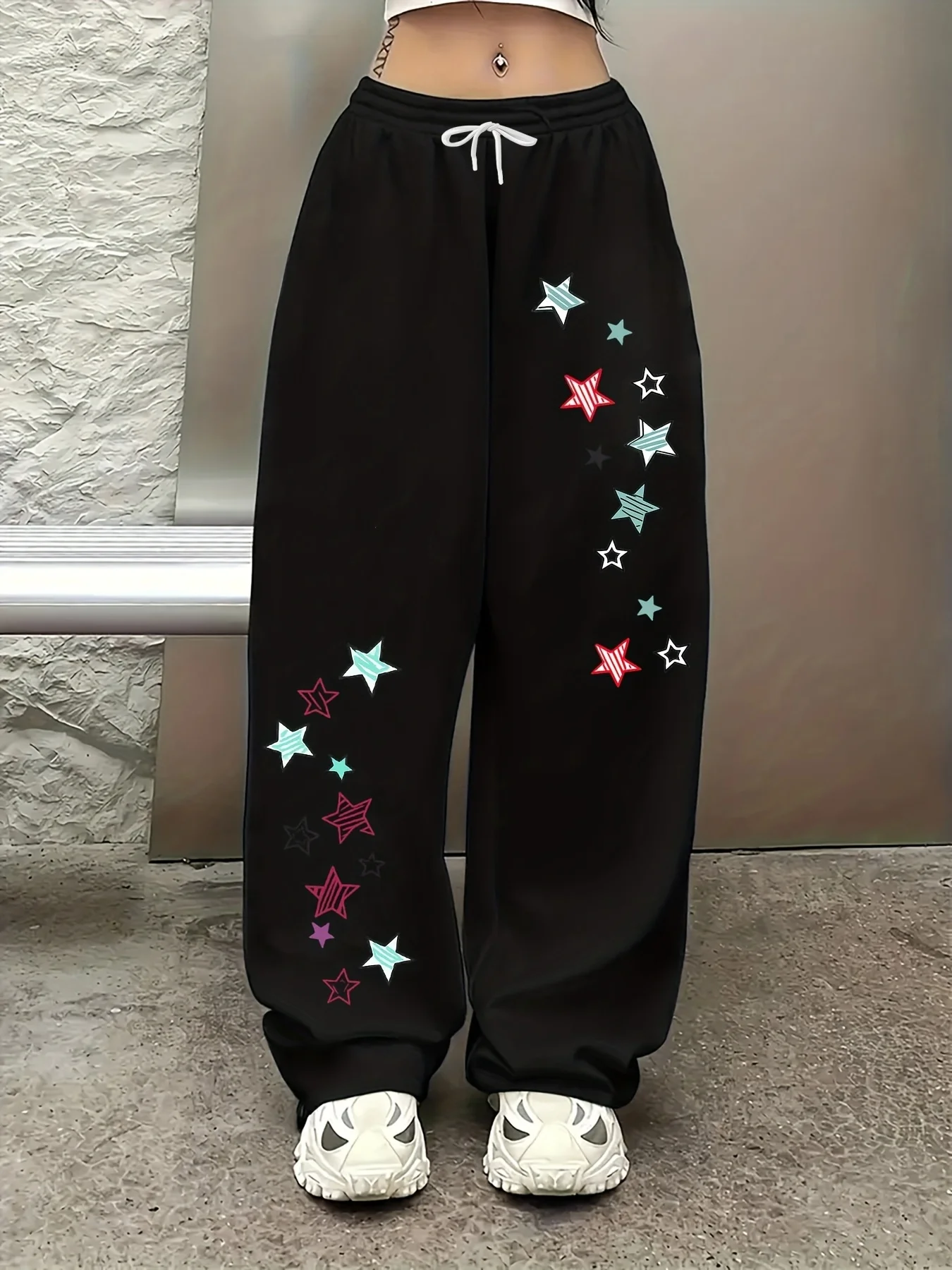 2026 Summer New Star Printed Gothic Trendy 3D Breathable Speed Drying Large Loose Casual Sports Men's Women's Pants