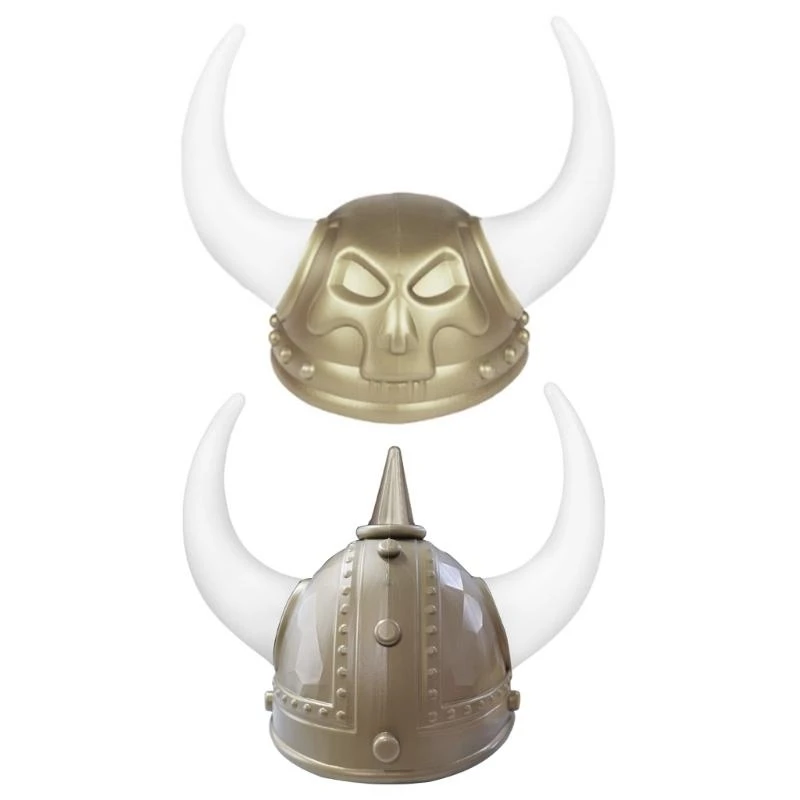 652F Lightweight VikingHelmet with Horsn Stage Performances Props Knight  Cosplay Costume Accessories Parties Headgear