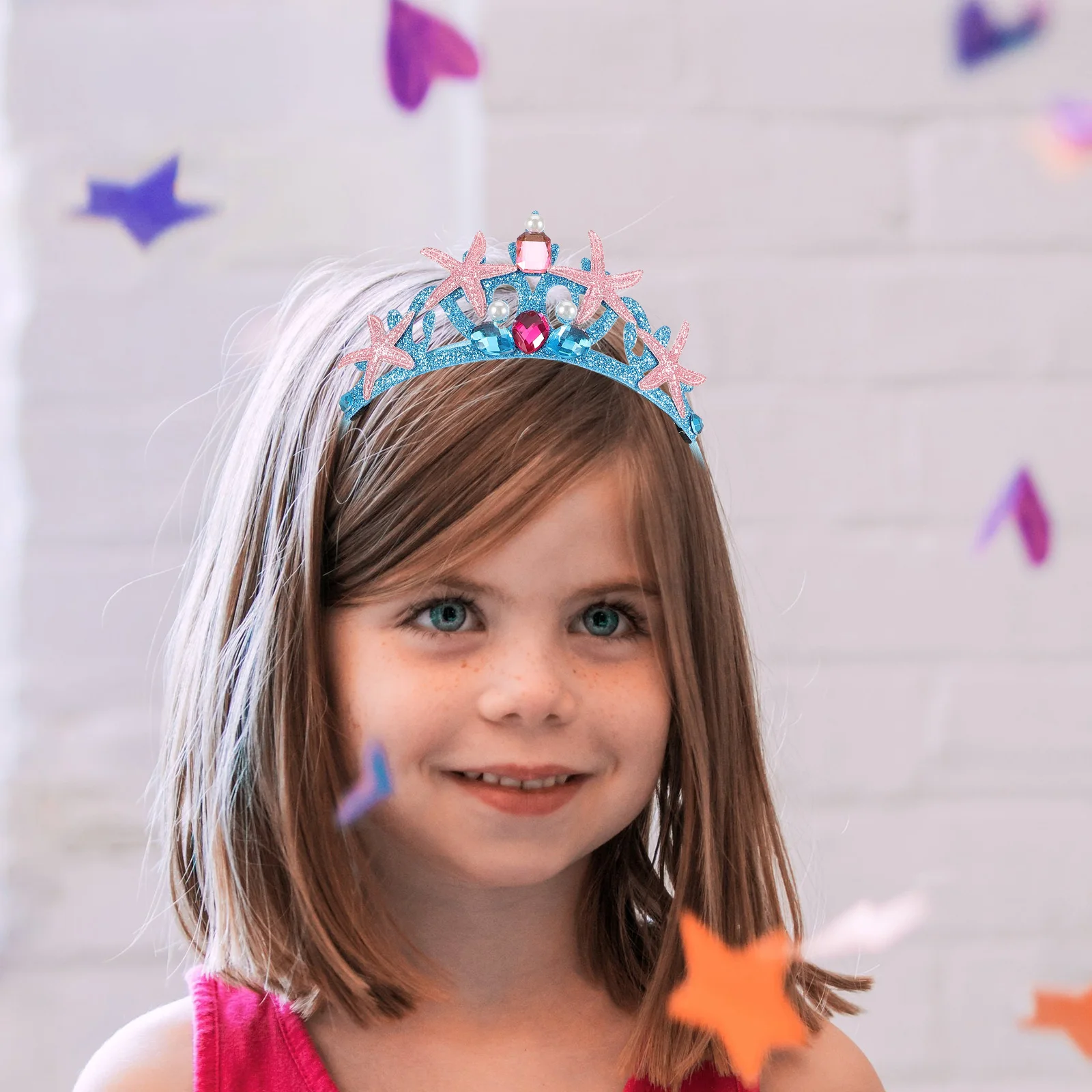 

3pcs Girls Glitter Tiara Headb Elastic Princess Crown Birthday Flash Nonwoven Plastic Party Baby Headb s Lightweight