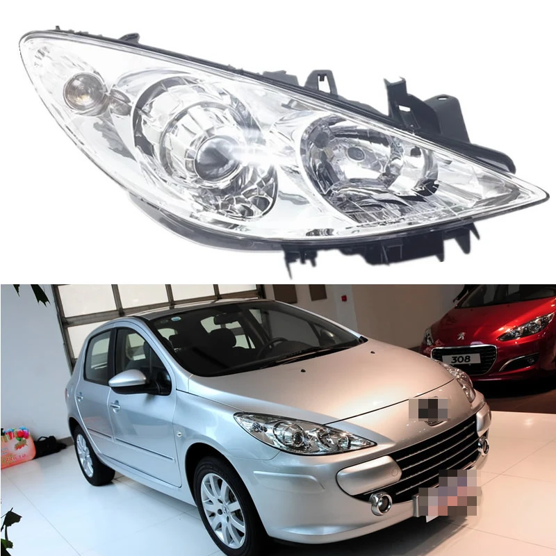 

For 2008-2013 New Peugeot 307 Headlamp Assembly Headlamp Mouth Version 307 Headlamp Automotive Accessories