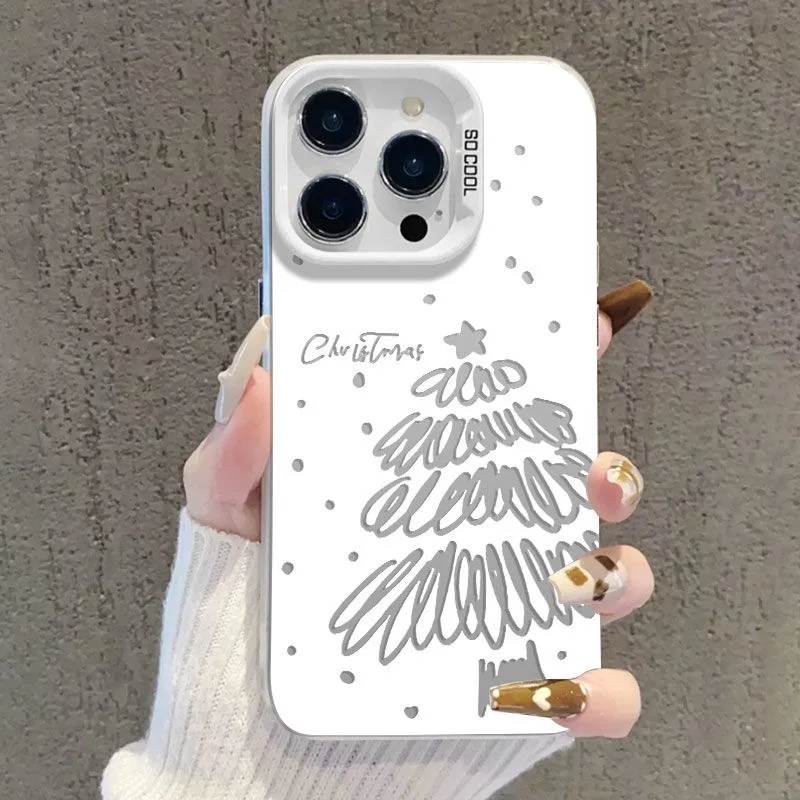 Bling Snowflakes Christmas Case for Samsung Galaxy A16 A06 A35 A55 A25 A05S A15 A54 A34 A24 A14 A05 A04 4G 5G Matte Back Cover