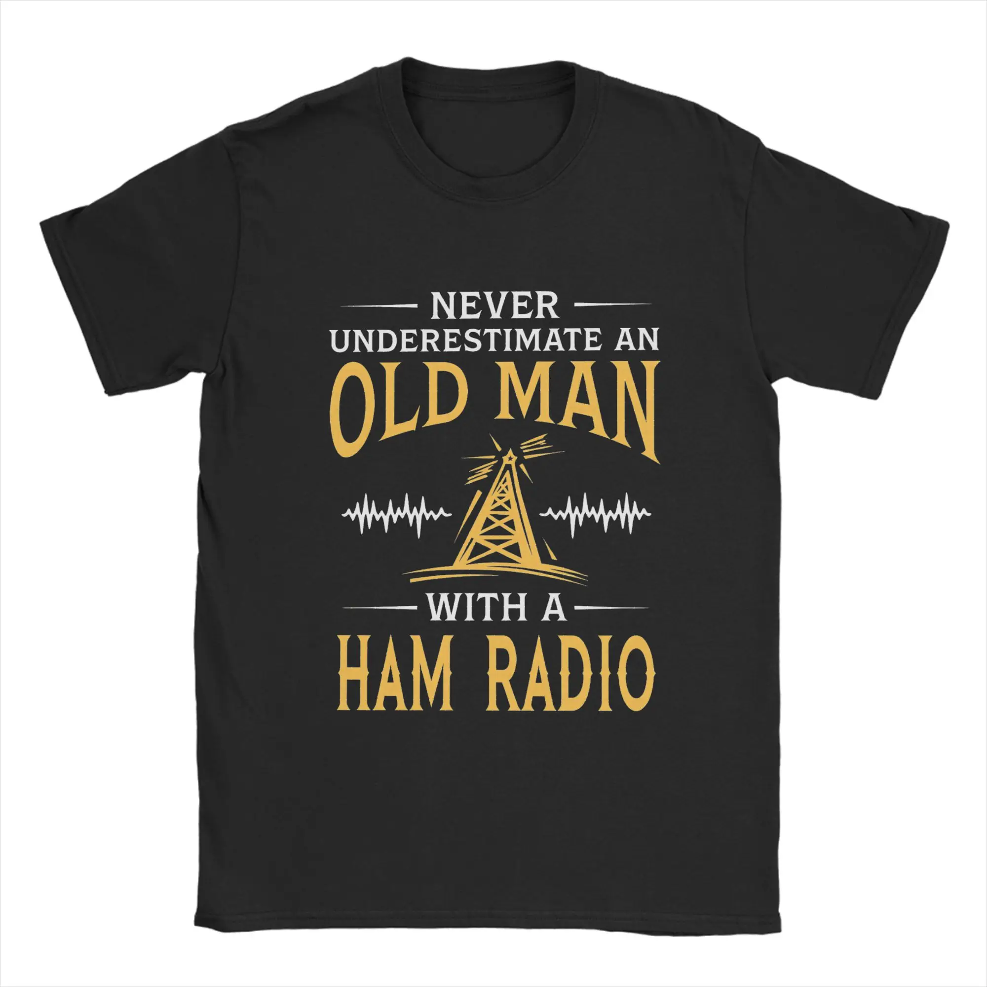 

Men's T-Shirts Vintage Ham Radio Novelty Cotton Tee Shirt Short Sleeve T Shirts Round Neck Clothing New Arrival
