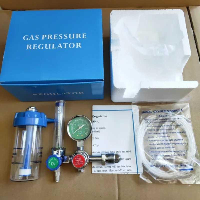 Tipo da bóia Inalador do oxigênio, linha externa, calibre, manômetro, O2, G5, 8-14, CGA540, WX-YQ-04