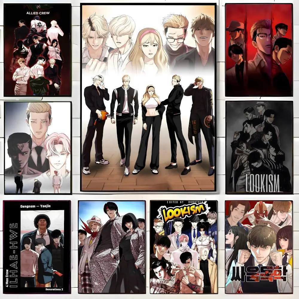 Realistic School Webtoon L-Lookism Poster Wall Art Print Decorative Mural Home Decor Gift Unframed