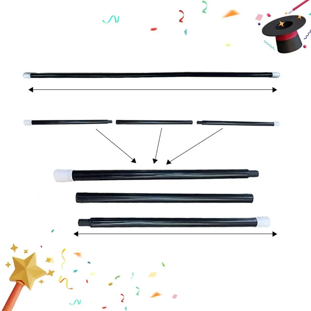 New Funny Detachable Magic Stick Self-rising Performance Props Magic Wand Easy To Learn Close-up Magic Tool Beginners