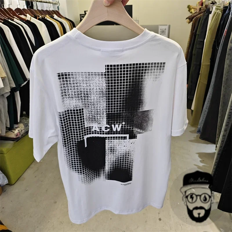 summer pure cotton white A-COLD-WALL men's T-shirt loose casual acw t shirts