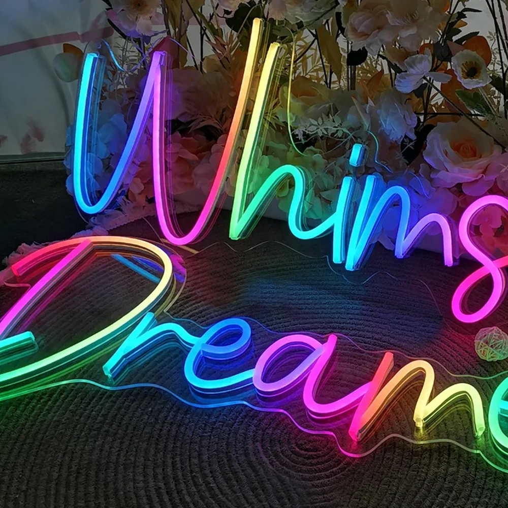 خاص مخصص RGB النيون تسجيل اسم تصميم حفلة عيد ميلاد غرفة ديكور غرفة نوم بار متجر ضوء النيون Led تسجيل هدايا شخصية