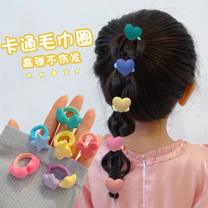 10pcs Hair Accessories Bands Bandeau Cheveux Scrunchies Tiara Girls Envio Gratis Seamless Ring Rubber Color Gradient Cute Tie