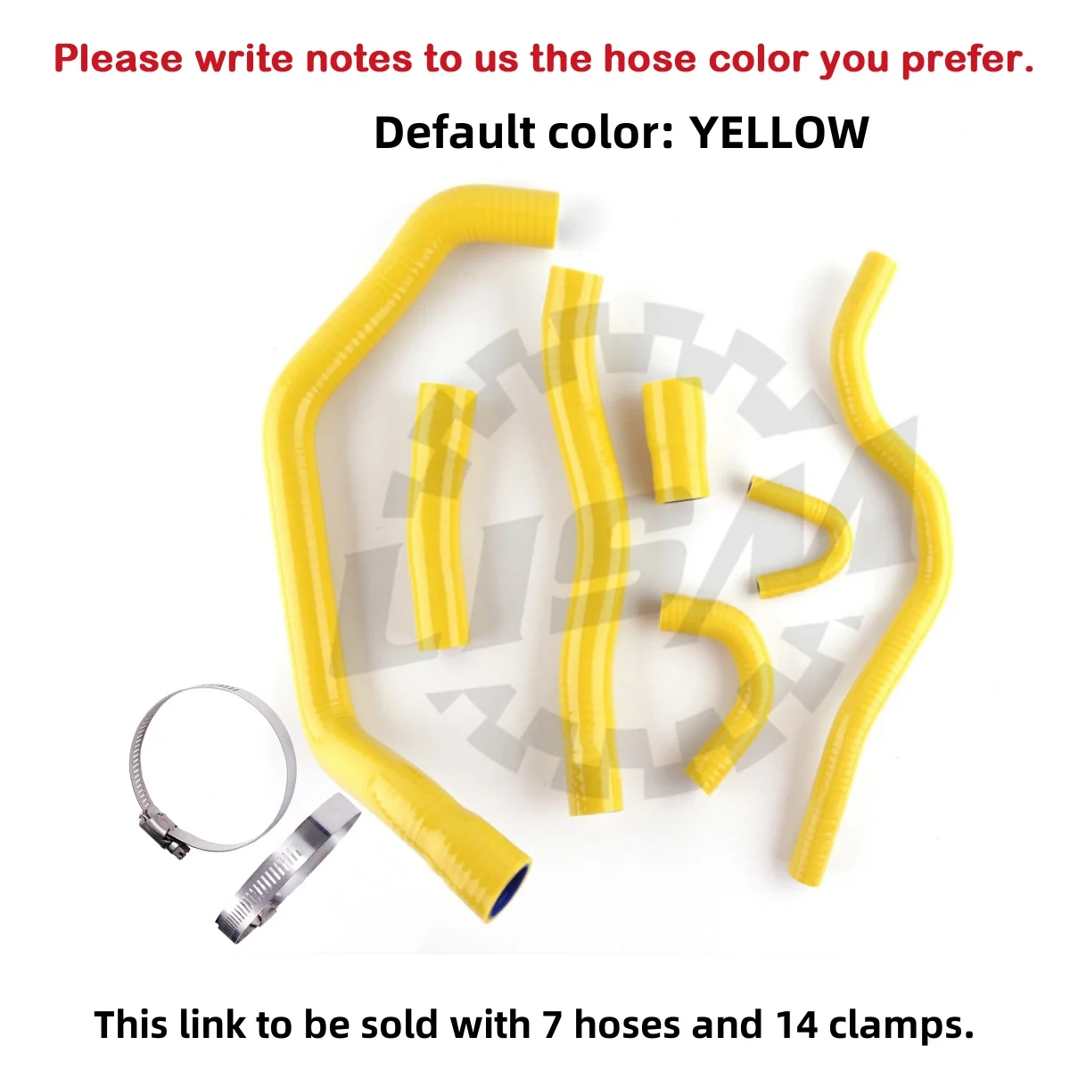 

7PCS 3PLY For Yamaha R1 YZF-R1 YZF 2008 2007 Silicone Radiator Coolant Hose Kit Pipe Replacement Part