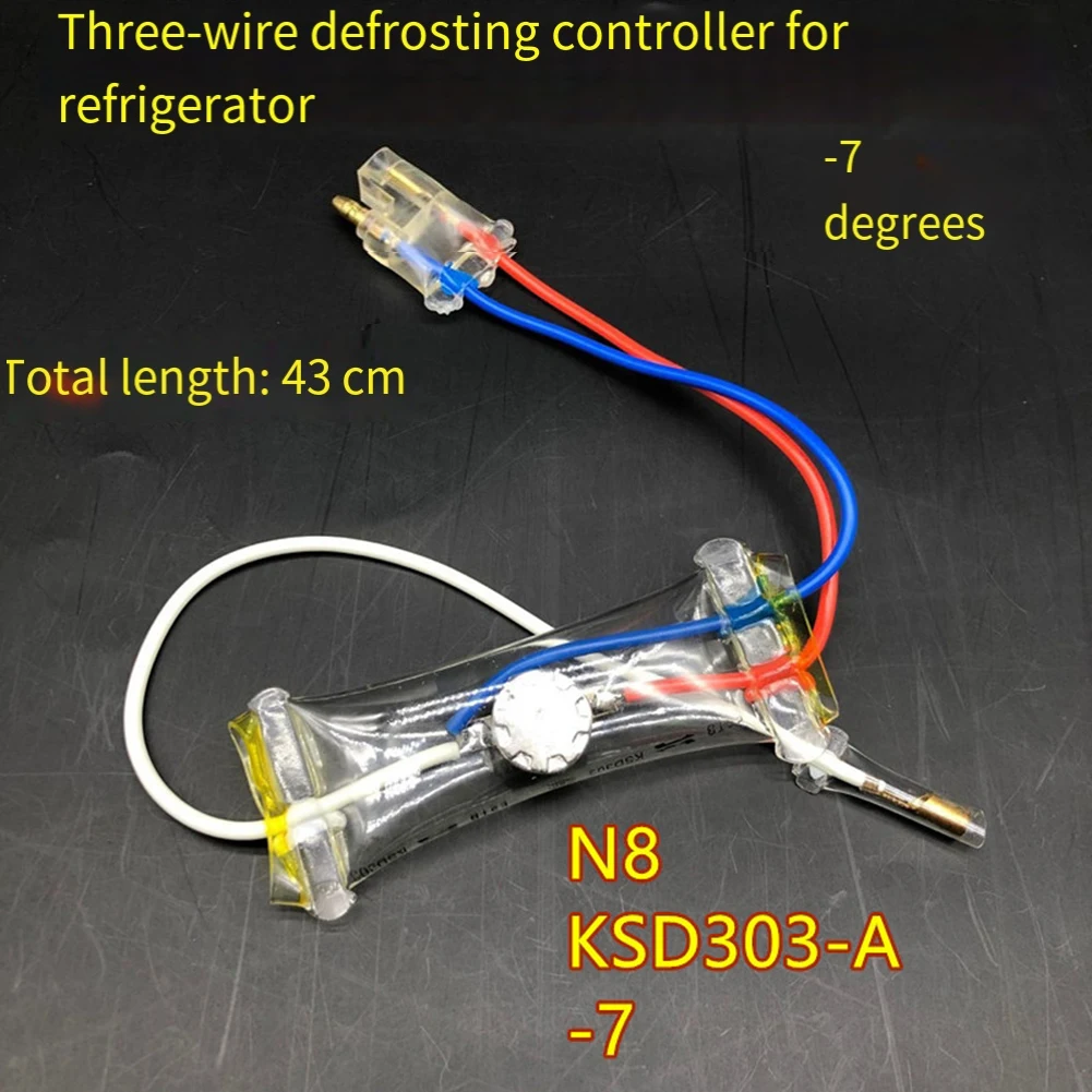 Termostat Pencairan Kulkas KSD303A-7/N8 Sakelar Kontrol Suhu Logam Sakelar Kontrol Suhu Pencairan Bimetalik
