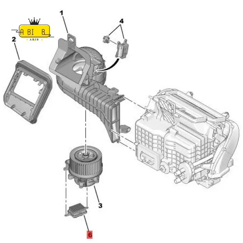 

ABIB -6441CQ Car Heater Blower Motor Air Conditioning Blower Fan Motor For 3008 , 5008 1.6 / 2.0 HDI (Manual)