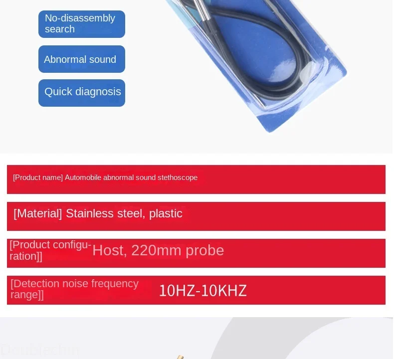 1 Stück Auto-Zylinder-Stethoskop, Mechaniker-Stethoskop für Motorblock-Diagnose, Kfz-Motor-Hörgerät zur Fahrzeugdiagnose – Detail 10