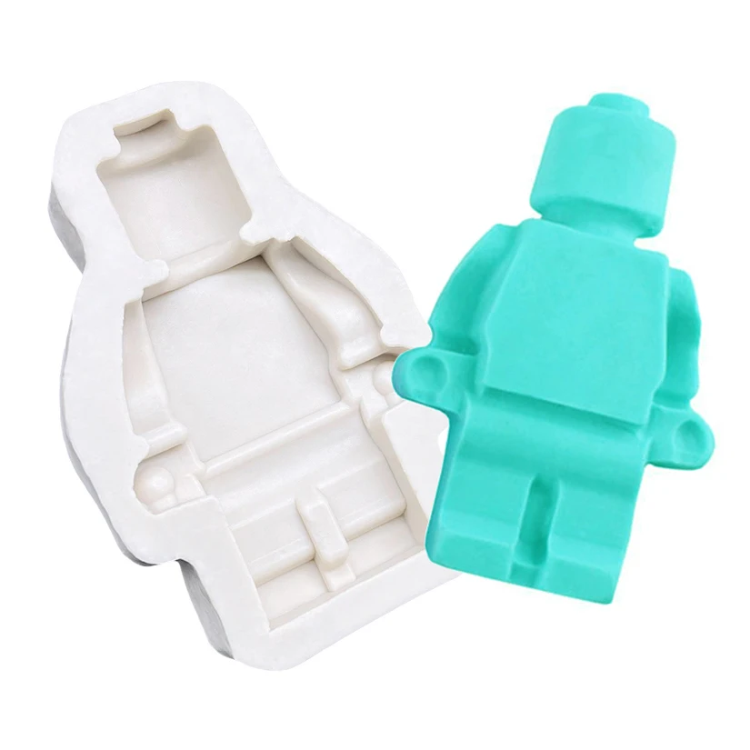 Robot Silicone Mold Resin Tools Sugarcraft Cupcake Baking Mold Fondant Cake Decorating Tools