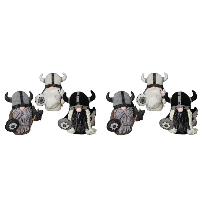 

ABYP 6 шт. Хэллоуин викинг воин гном осень фермерский дом гном плюшевый декор домашний милый гномы в скандинавском стиле