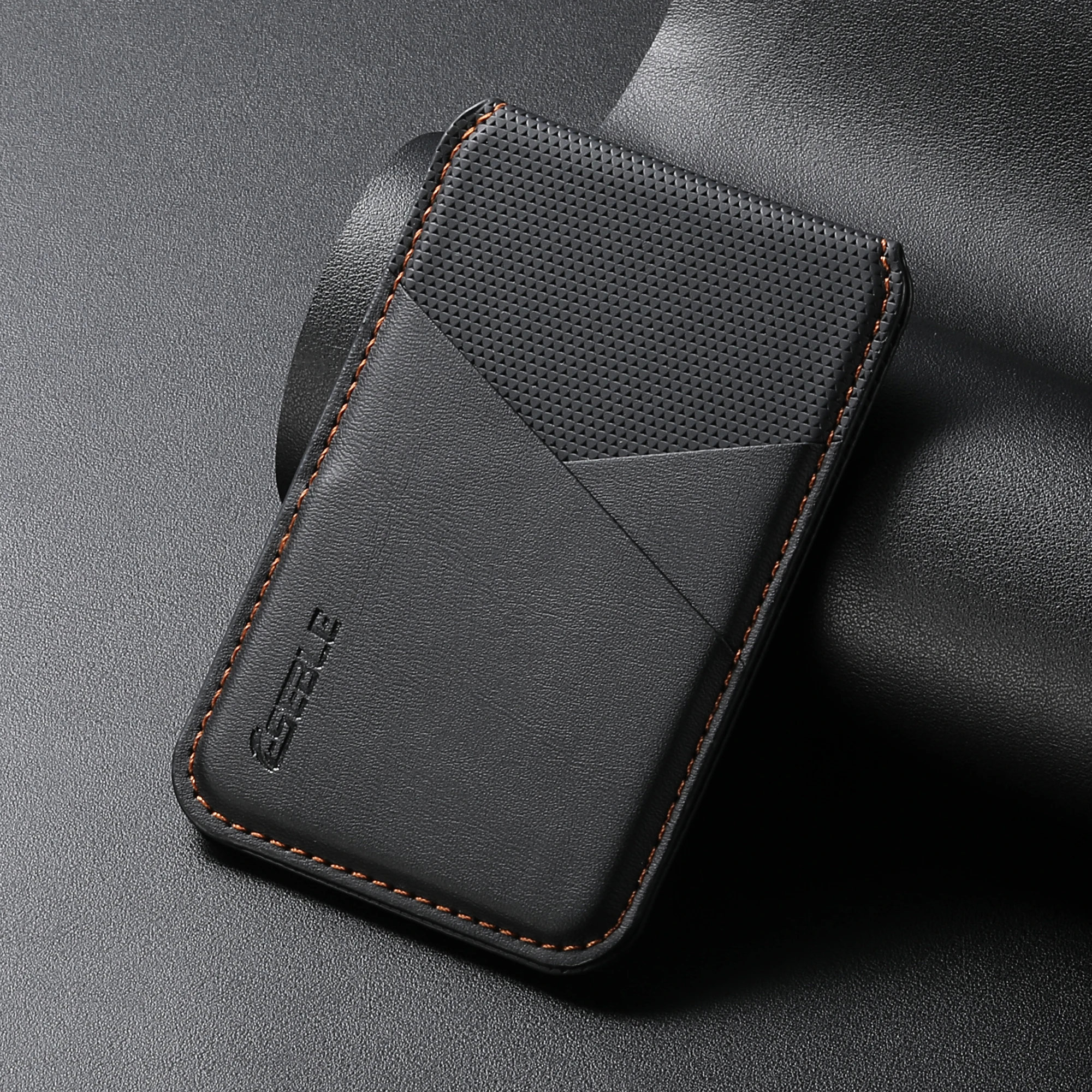 Luxuriöser Handy-Kartenhalter aus Leder für Magsafe, magnetisch, für iPhone und Samsung Galaxy Smartphone, RFID-Anti-Skimming-Bank-ID-Karte