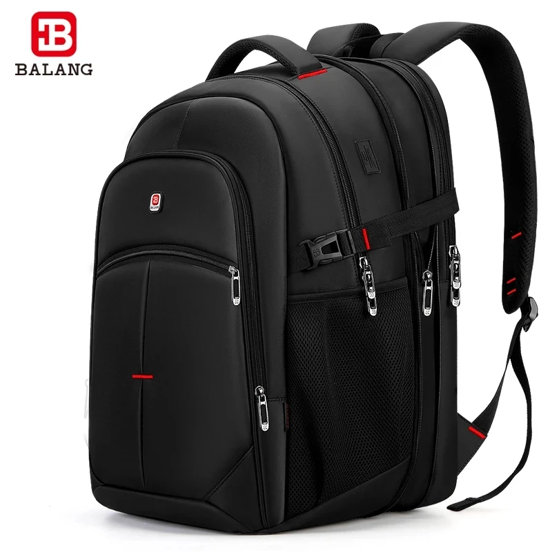 

BALANG Large Capacity Men's Backpack Traveling for 17 inch Laptop Women 45L 54L Travel Backbag Male Expandable Weekender Bagpack