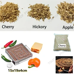 BBQ Wood Sawdust Apple Cherry Oak Dried Wooden Shavings Saw Dust For Burning Smoker Grill Smoke Bacon Salmon Meat Fish 250g/500g