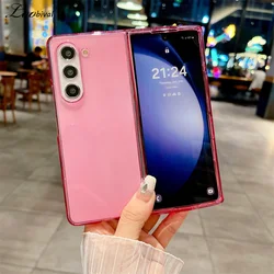 Luxury Transparent Hard Acrylic Case for Samsung Galaxy Z Fold 6 5 4 3 ZFold Clear Ultra Slim Shockproof Cover for Samsung fold6