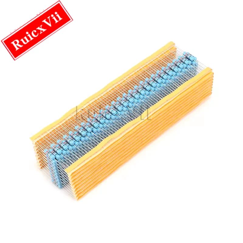 10pcs 3W Metal Film Resistor 1% Five Color Ring Precision Resistor 1 Ω 10R 1K 10K 100K 1M 4.7K 5.1K