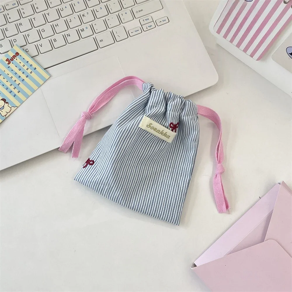 Fashion Print Drawstring Cosmetic Bags Toiletry Makeup Organizer for Lipstick Earphone Keys