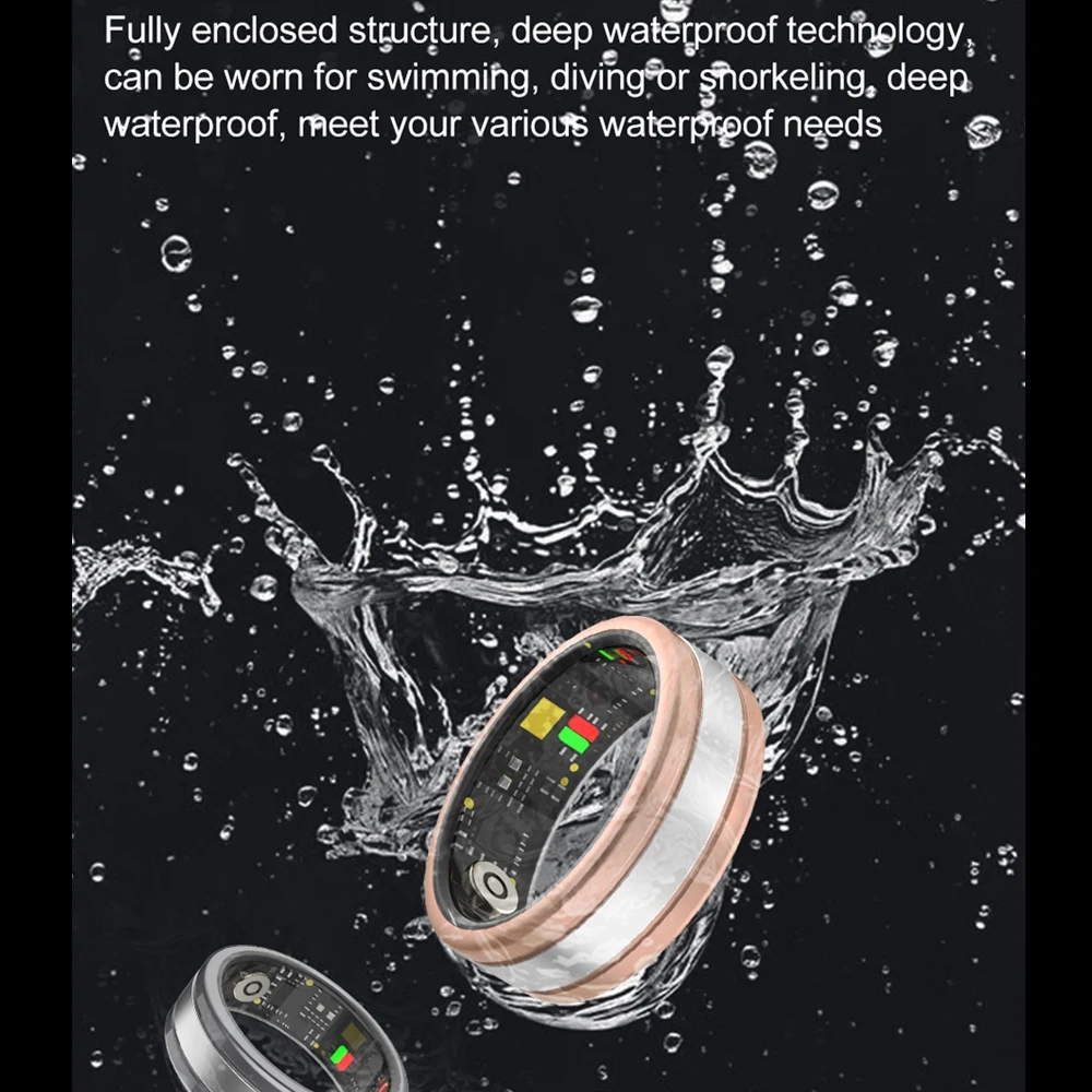 5ATM Waterproof Smart Ring For Samsung New Health Monitoring Smartring Sleep Monitoring Heart Rate Blood Oxygen 2024 New