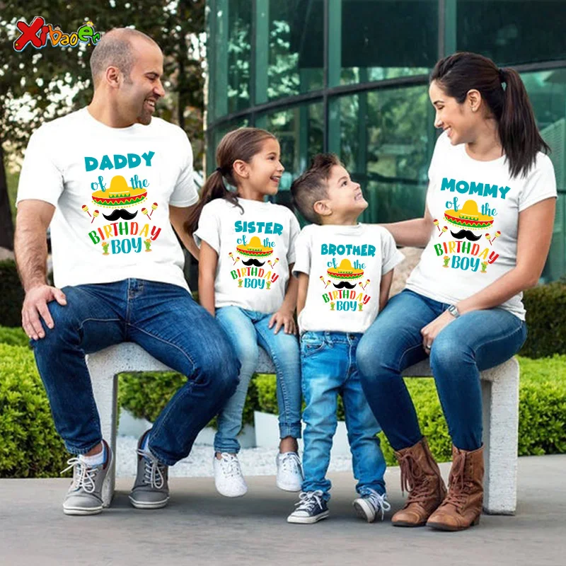 

Girls T Shirt Birthday Family Matching Outfits for Girls Hawaii T Shirt Clothes Party Baby Girls Tshirt Clothing Children Outfit