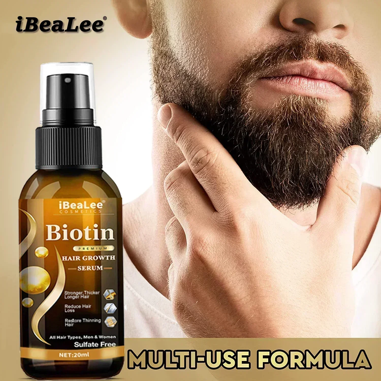 🌳 Produtos para o crescimento do cabelo biotina anti perda de cabelo spray tratamento do couro cabeludo rápido crescimento cuidados com o cabelo óleos essenciais para homens