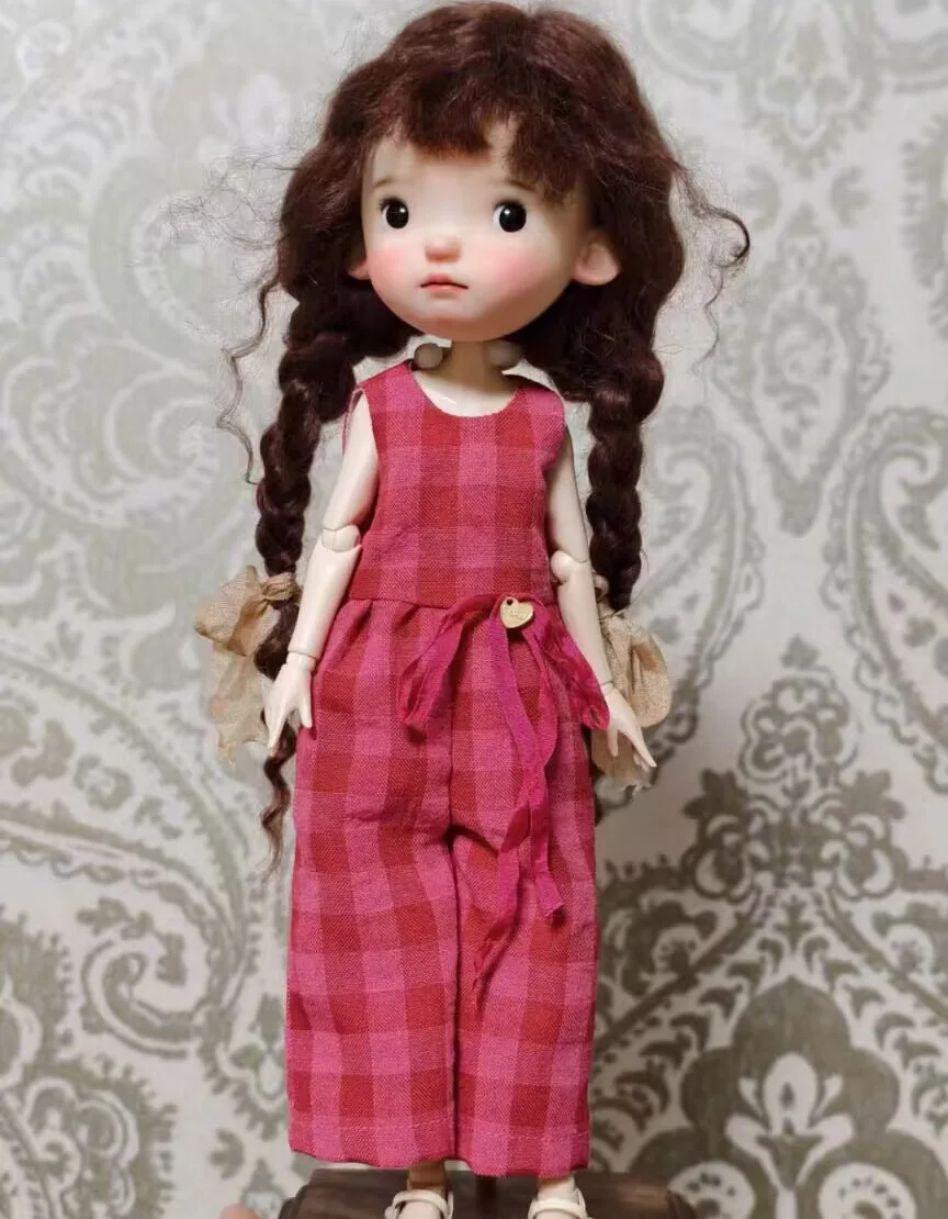 1set kawaii style 2025 Blythe/landoudou Jumpsuit + Flower Hat (Fit for Lulu,ymy24,Ob22,24,26,zone, Jenny)