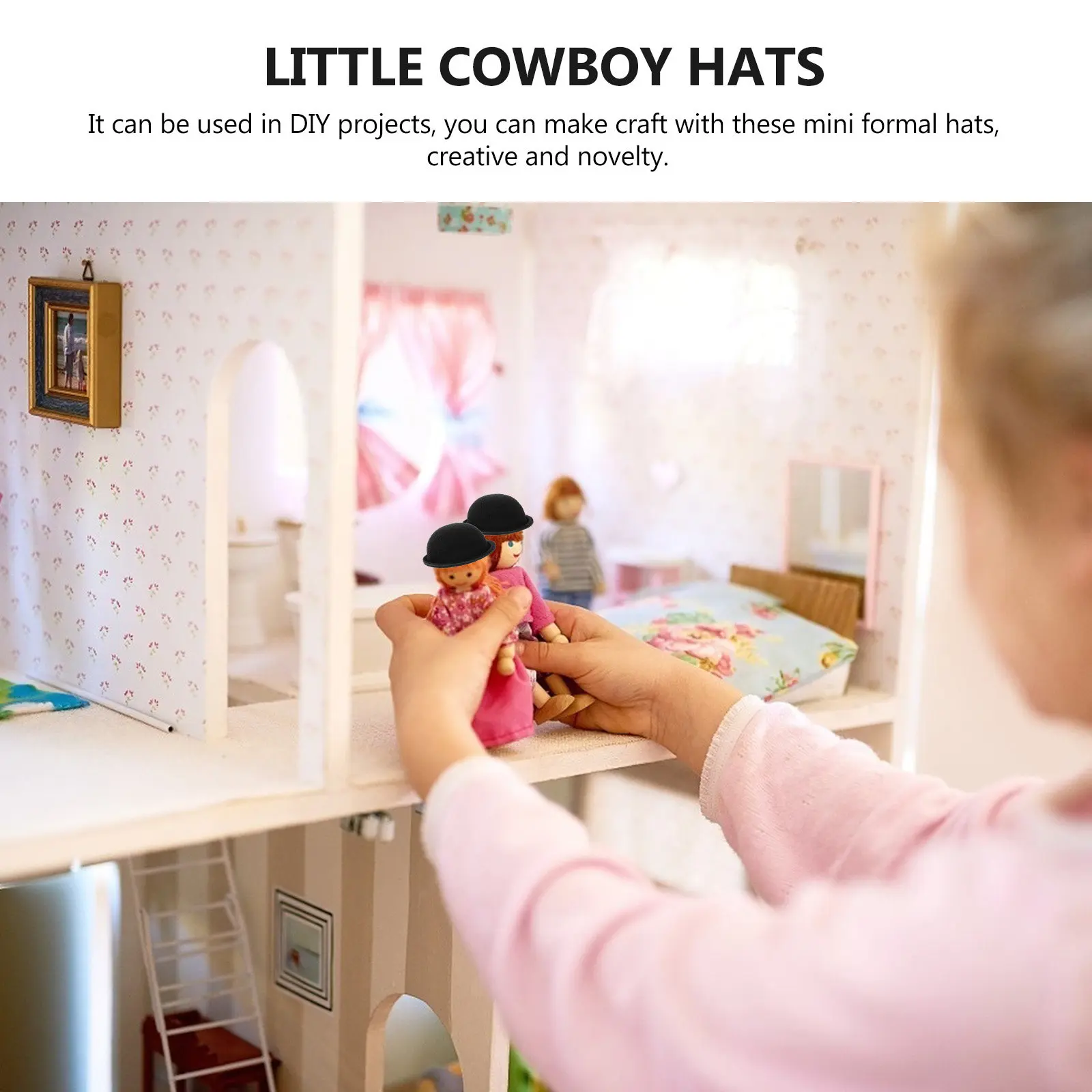 Mini chapeau haut de forme léger pour l'artisanat, 10 pièces, pour costumes de bonhomme de neige, décoration de festival, fournitures artisanales
