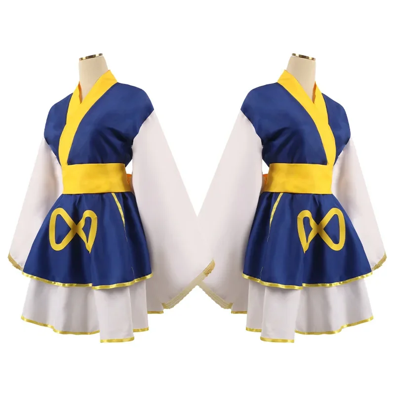 HUNTER×HUNTER GON FREESS Anime Cosplay Costume para Mulheres, Saia Lolita, Kimono Suit, Roupas de Festa Halloween, Roupa Dva