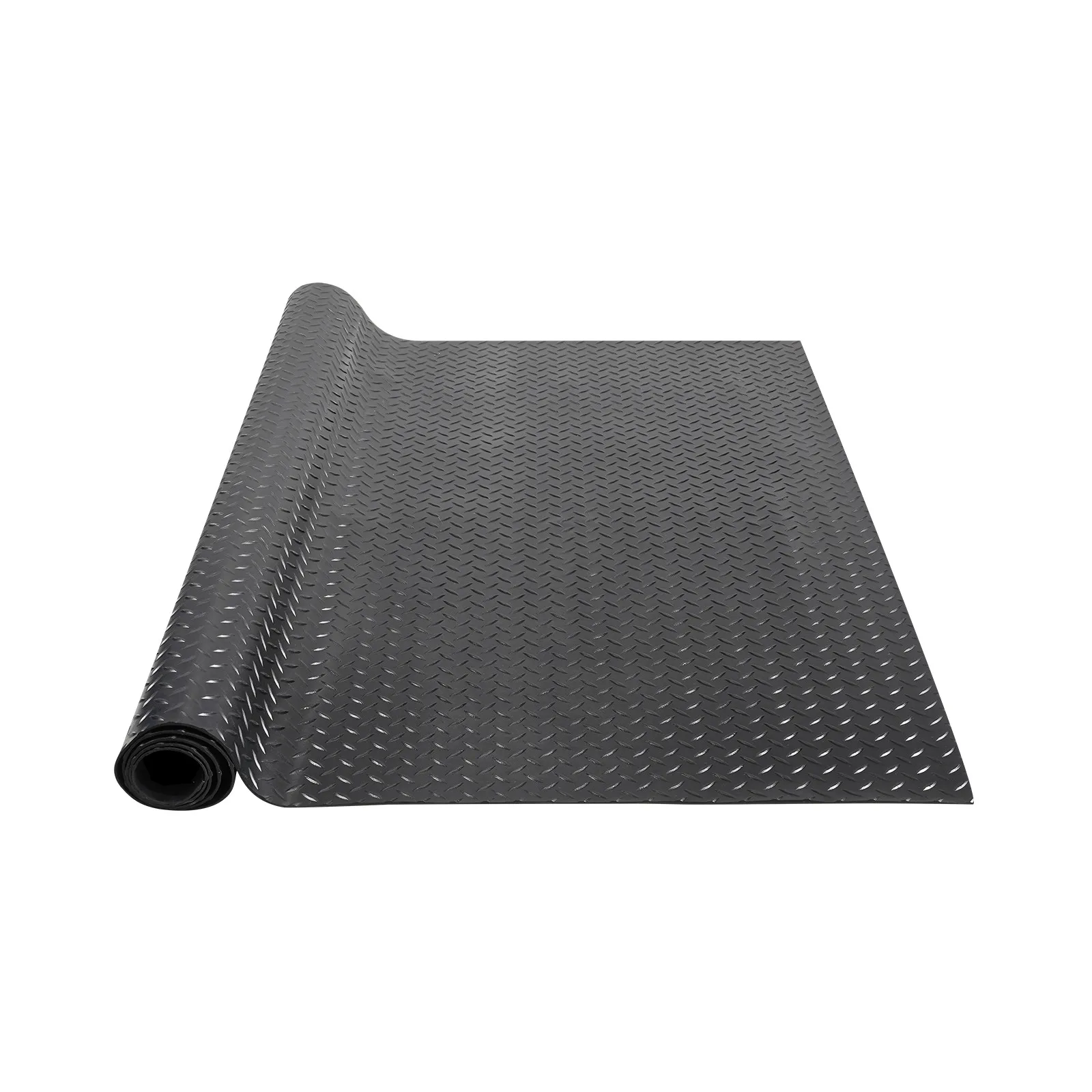 

Diamond-Plate Rubber Flooring Roll 3mm x 4ft x 15ft Garage Floor Mat SBR