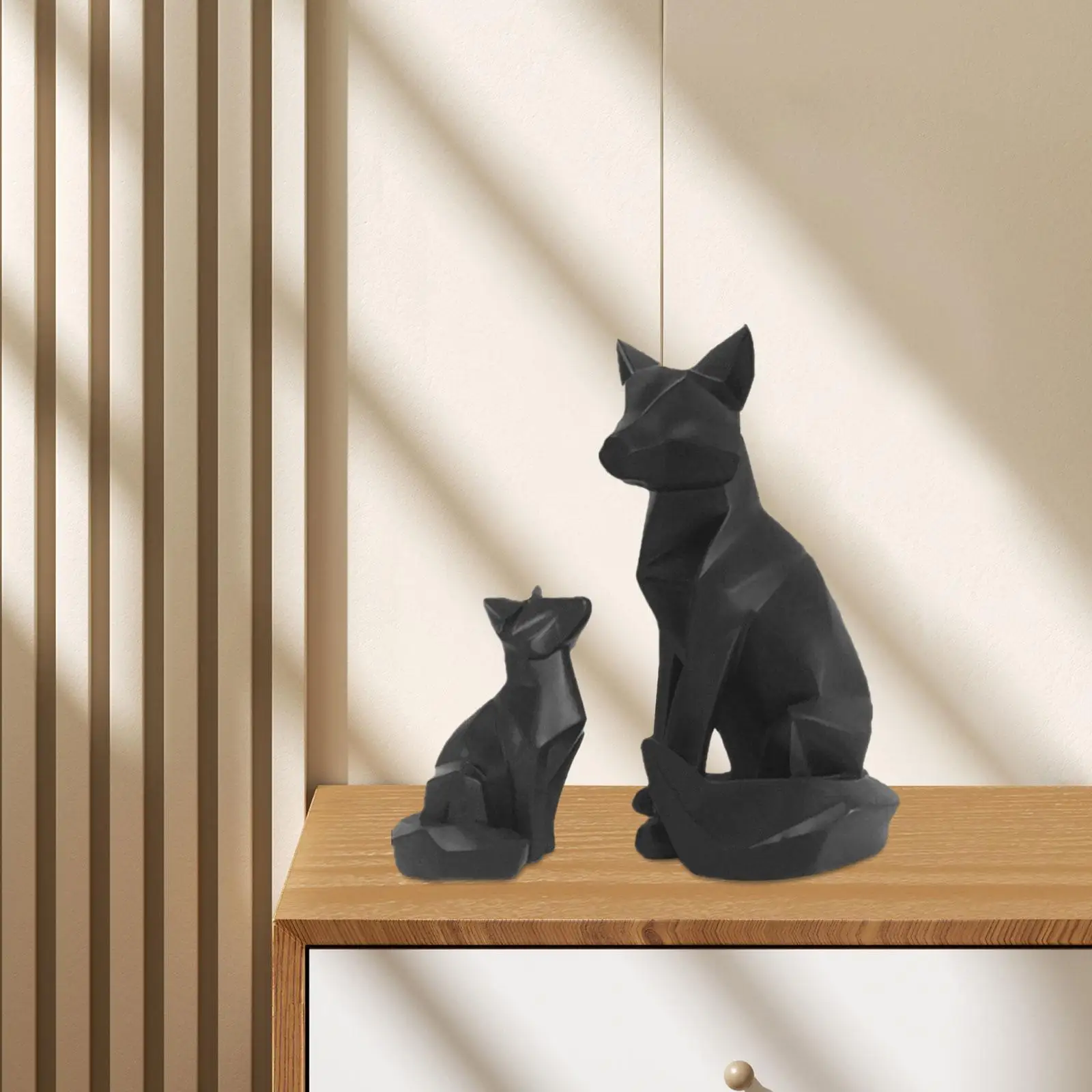 

2 Pieces Fox Figurines Home Decor Tabletop Decorations for Office Desktop