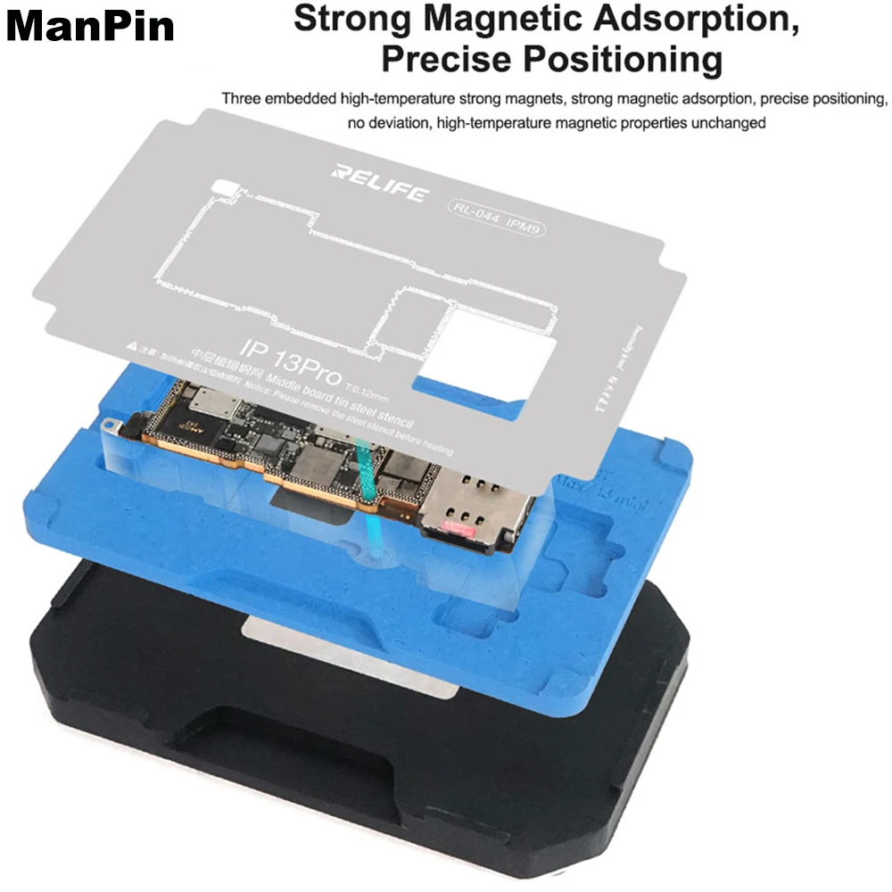 31in1 중간층 주석 도금 세트 메인보드 납땜 스틸 메쉬 아이폰 17Pro Max 16Pro X 정밀 위치 강력 자석