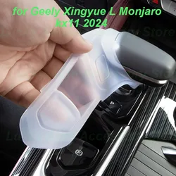 Pannello del pulsante del cambio centrale dell'auto Pad in Silicone per Geely Xingyue L Monjaro KX11 2024 pomello del cambio copertura in ABS accessori interni