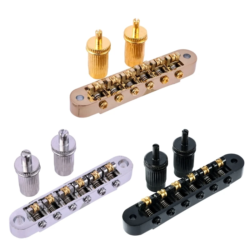 Zinc Alloy Guitar Roller Saddle Bridge Tune O-Matic Bridge with Roller Saddle Dropship