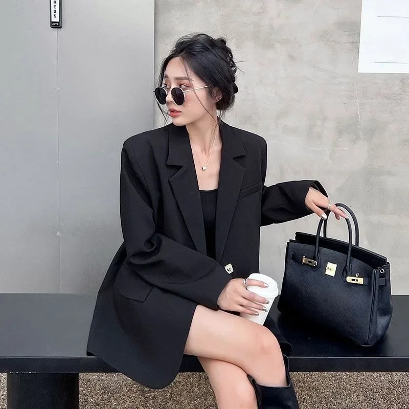 New Senior Design Sense Apathetic Early Spring Suit Jacket Women Spring Autumn Dress Loose Oversize Casual Suit Women Clothing