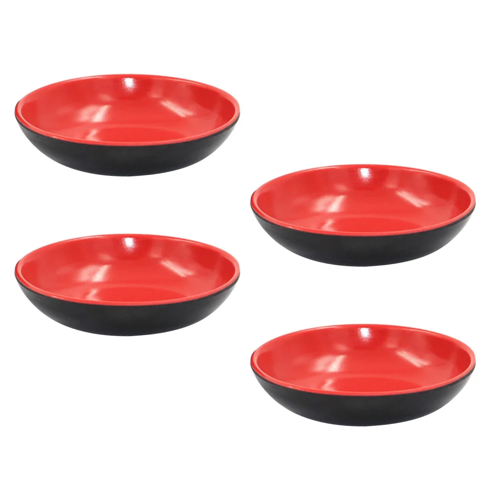 

4pcs Round Sauce Dishes Food Dipping Bowls Melamine Seasoning Dish Appetizer Plates food sauce dish