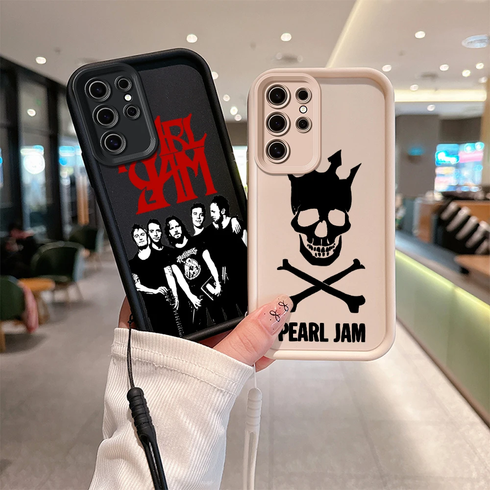 Future Days P-pearl Jam Phone Case For Samsung A03 A04 A05S A10S A11 A12 A20S A21S A13 A14 A54 A34 A53 A33 Cover With Hand Strap