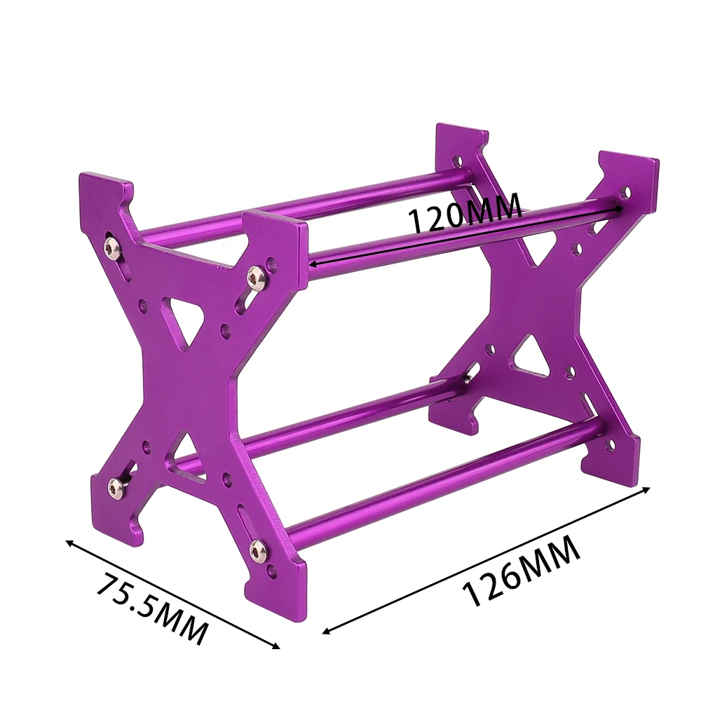 RC Tire Storage Rack 1/18 1/24 Scale Wheels Display Stand Black Red Silver Purple 94.3g Aluminum Alloy Holder