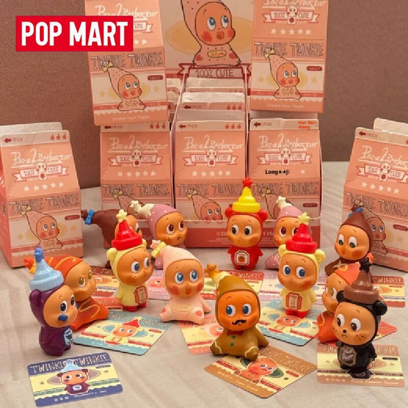 POP MART Twinkle Twinkle Create Your Taste Series ฟิกเกอร์แอคชั่น กล่องสุ่ม ตุ๊กตาอนิเมะน่ารัก ของเล่นกล่องปริศนา ของสะสม