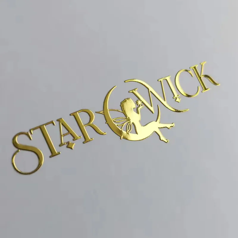 custom.Candle Cosmetics Bottle Metallic Nickel Decal Labels Transfer Sticker Embossed Metal Stickers Perfume Label Stickers