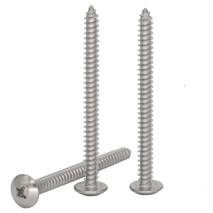 

M5 M5*30 M5x30 M5*45 M5x45 M5*70 M5x70 304 Stainless Steel Phillips Cross Recessed Round Truss Mushroom Head Self Tapping Screw