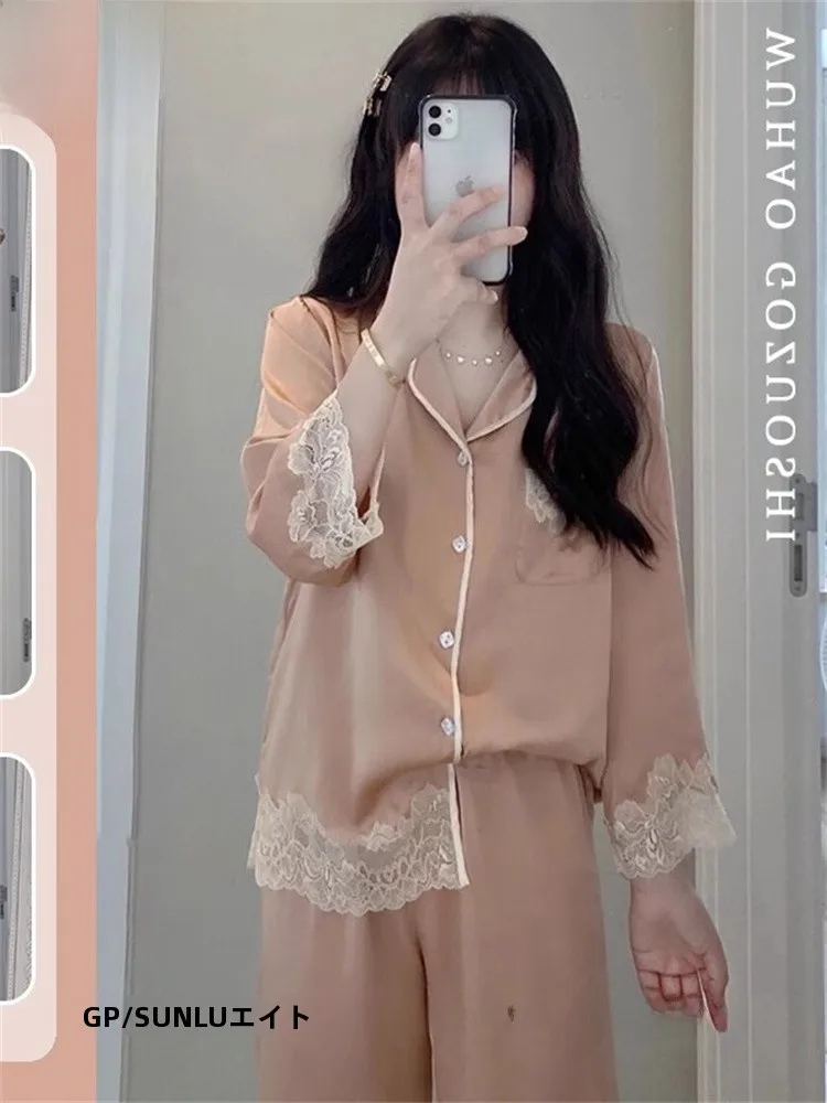 filles-dentelle-garniture-longue-sve-spwear-glace-soie-sexy-maison-vetements-printemps-automne-ensemble-doux-mignon-sle-bouton-decoration-longue-dr