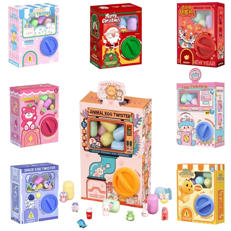 Claw Machine for Kids Child Fun Egg Twisting Machine Toys Random Capsule Surprise Birthday & Party Gifts for Kids Doll Machine