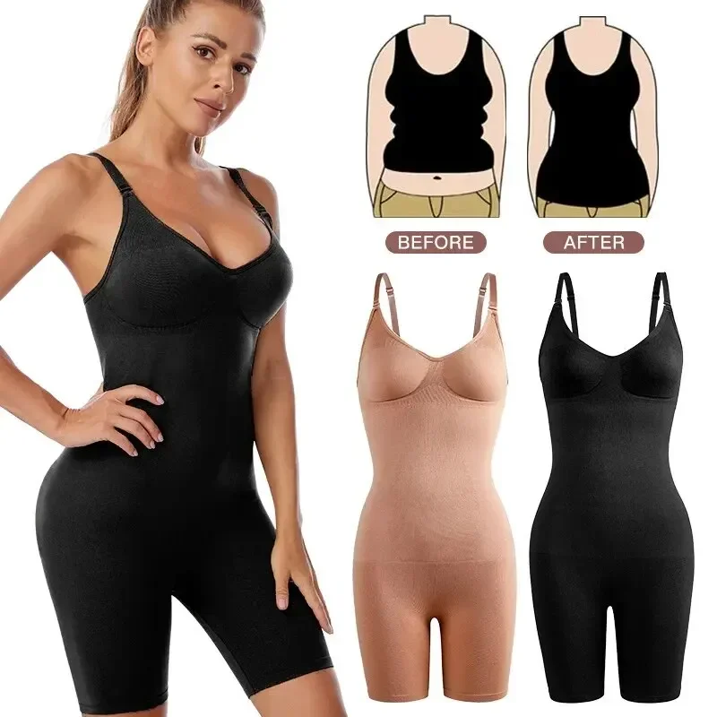 Women Bodysuit Shapewear Full Body Shaper Tummy Control Slimming Sheath Butt Lifter Push Up Thigh Slimmer Abdomen Shapers Corset