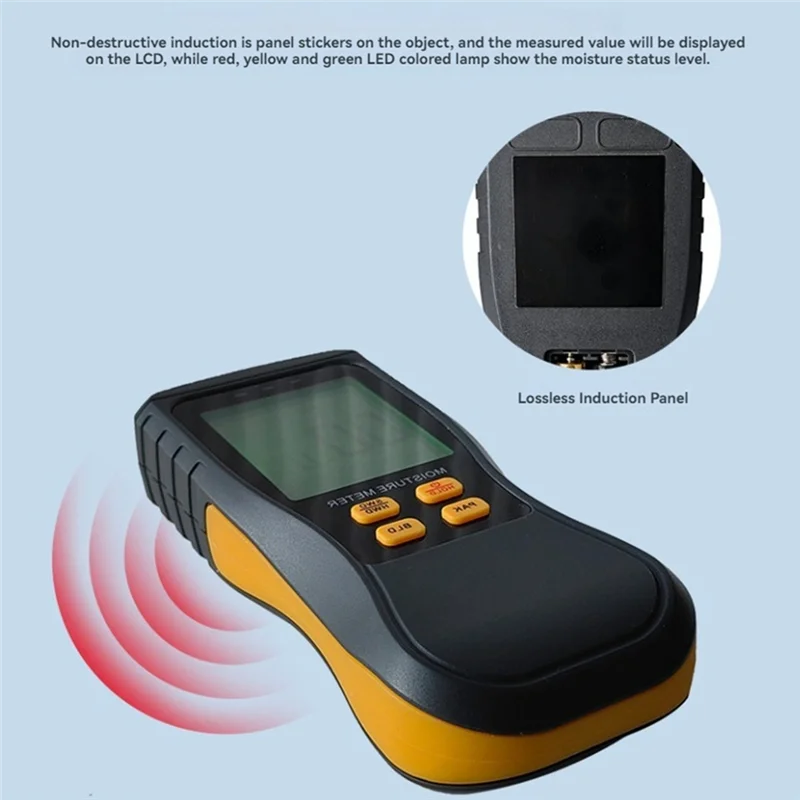 ピンレス木材水分計、乾式壁の非破壊水分検出、建物の高水分含有量アラート